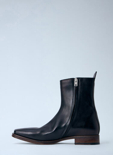 Acne Studios Leather Ankle Boots Black acn0164015