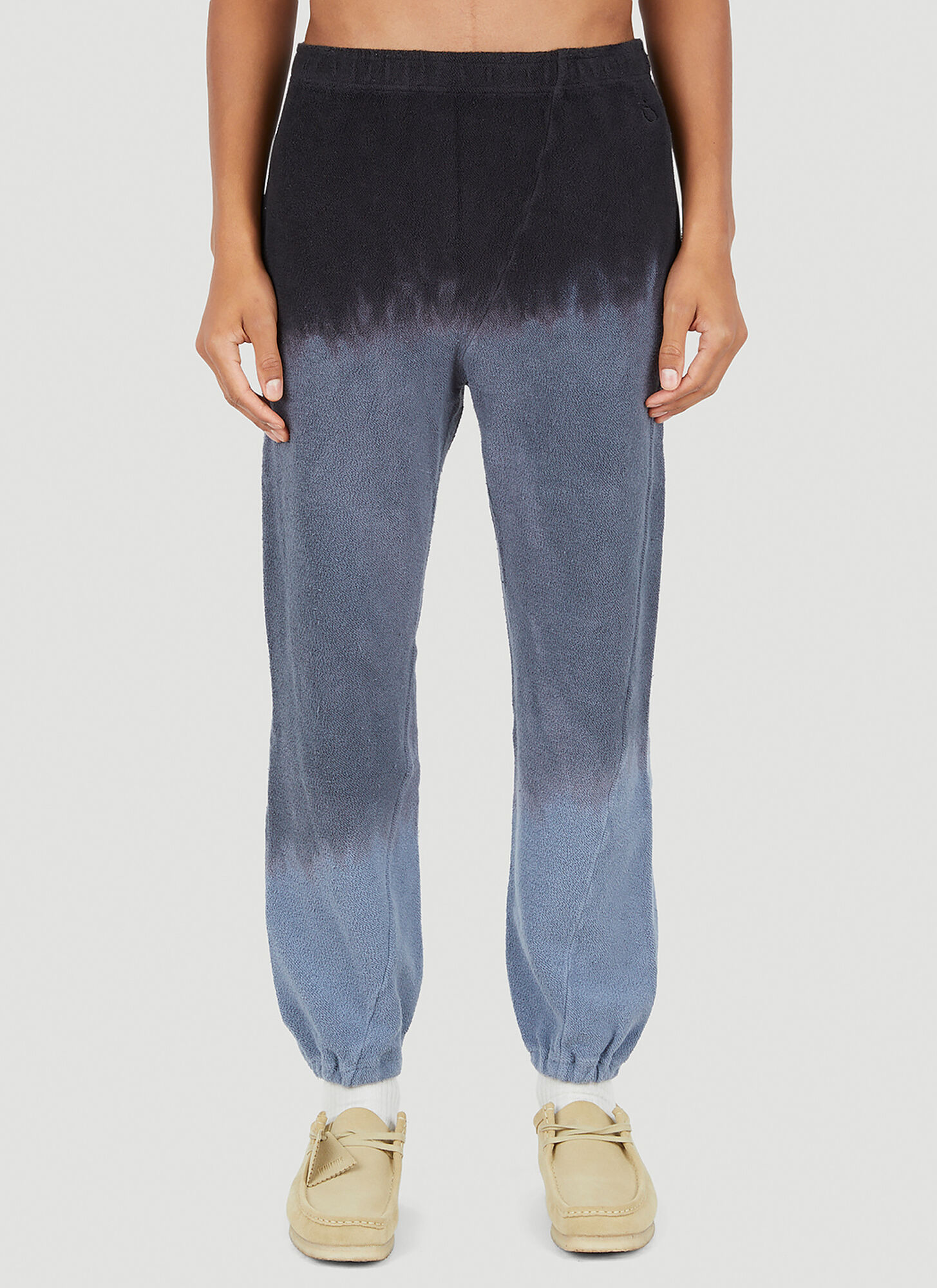 Noma T.d. Twist Hand-dyed Cotton-fleece Sweatpants In Grey