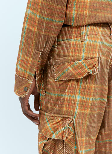 ERL Corduroy Printed Cargo Pants Brown erl0154006