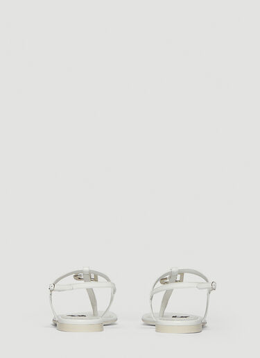Dolce & Gabbana 로고 컷아웃 샌들 화이트 dol0247091