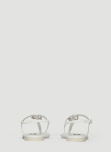 Dolce & Gabbana 徽标镂空凉鞋 白 dol0247091