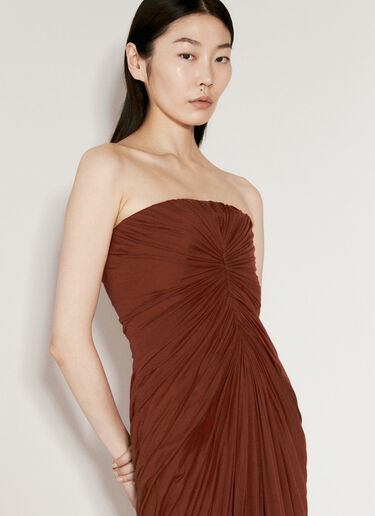 Rick Owens Radiance Bustier Maxi Dress Red ric0256003