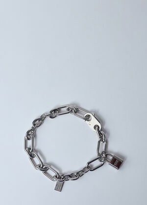 Acne Studios Padlock Chain Necklace Navy acn0260006