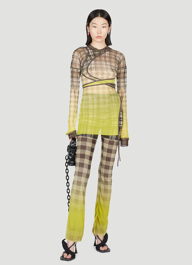 Ottolinger Deconstructed Plaid Top Yellow ott0253003