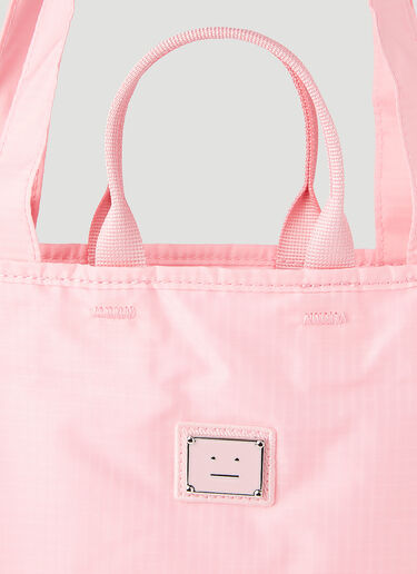 Acne Studios Logo-Plaque Tote Bag Pink acn0245036