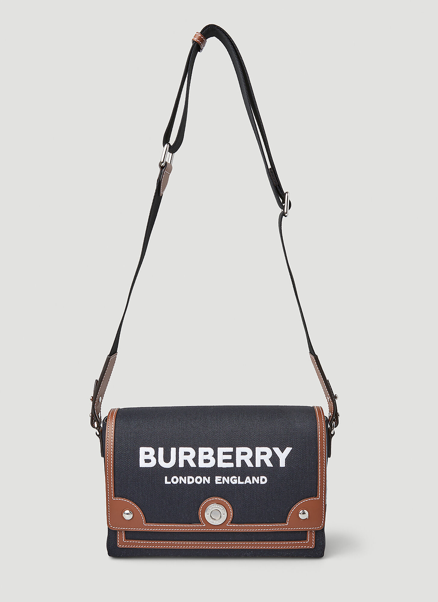 Burberry Logo Print Messenger Shoulder Bag Female Black | ModeSens