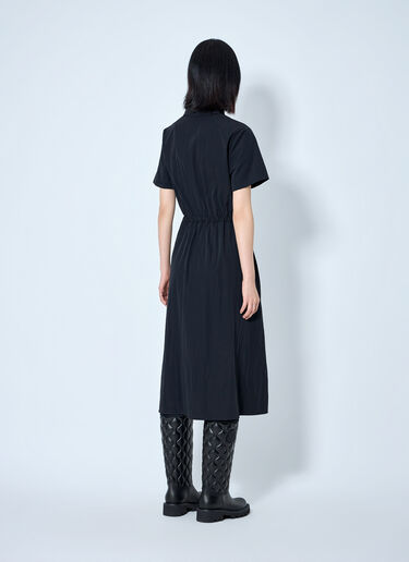LN-CC® - Moncler: Short Sleeve Midi Dress - Black Moncler Short Sleeve Midi Dress Black mon0265090