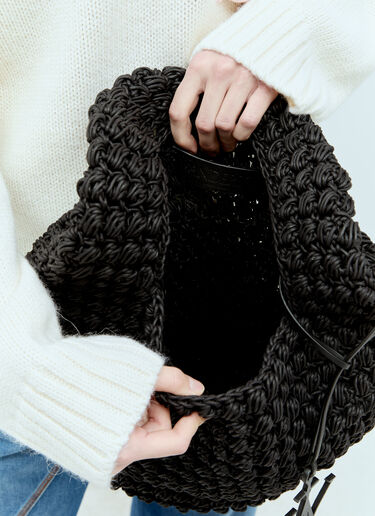 Large Popcorn Basket Shoulder Bag JW Anderson Large Popcorn Basket Shoulder Bag Black jwa0255019