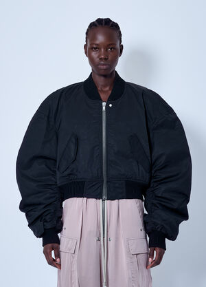 Rick Owens Secchia Cropped Flight Bomber Jacket Black ric0265006