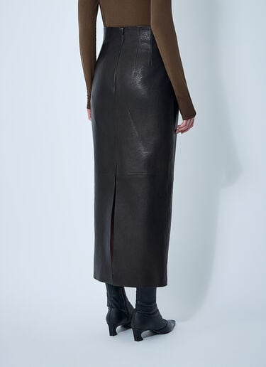 Loxley Leather Skirt Khaite Loxley Leather Skirt Black kha0261009