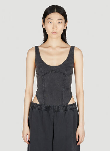 Acne Studios Denim Corset Top Black acn0252058