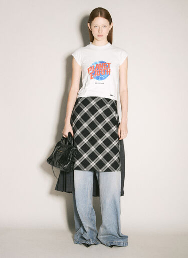 Balenciaga Planet Holiday Shrunk T-Shirt White bal0258009
