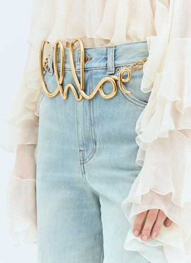 Chloé 로고 벨트 골드 chl0258026