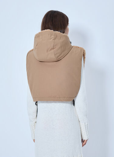 LN-CC® - Moncler: Sherpa Hooded Overlay - Camel Moncler Sherpa Hooded Overlay Camel mon0266008