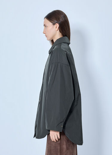 LN-CC® - Max Mara: Oversized Button-Down Jacket - Dark Green Max Mara Oversized Button-Down Jacket Dark Green max0265308