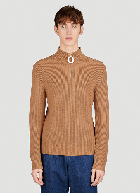 Lanvin Half Zip Knit Sweater Multicolour lnv0153001