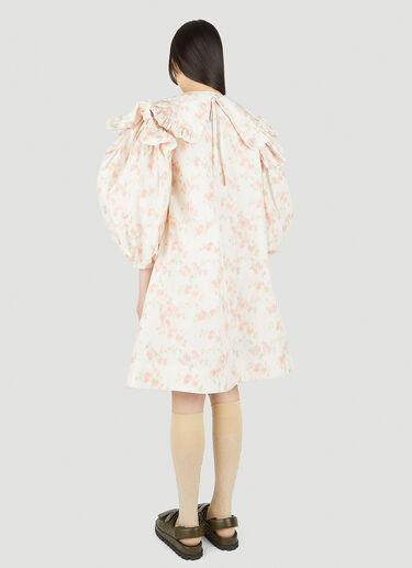 Simone Rocha Floral-Print Ruffled-Trim Dress Pink sra0248004