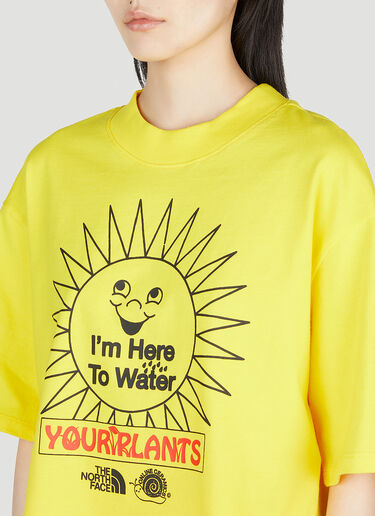 The North Face x Online Ceramics Cropped Print T-Shirt Yellow tnf0252054