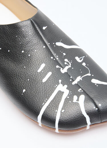 MM6 Maison Margiela 페인트 스플래터 바부슈 슬리퍼 블랙 mmm0255034