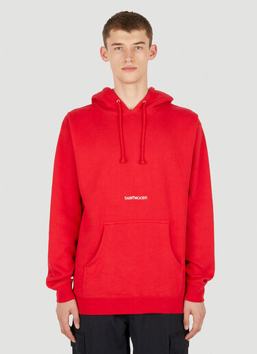 Saintwoods Logo Embroidery Hooded Sweatshirt Red swo0149008