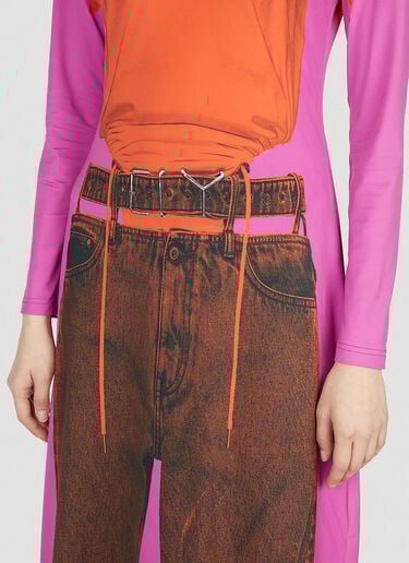 Y/Project x Jean Paul Gaultier Trompe L'Oeil Belt Denim Dress Orange jpg0252004