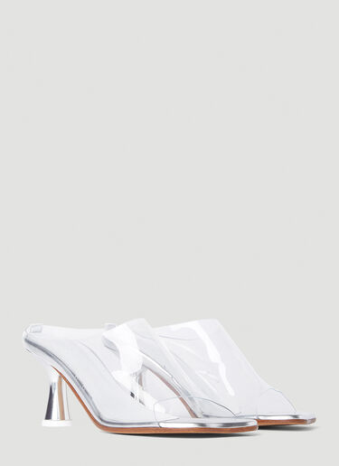 MM6 Maison Margiela Transparent Kitten Heel Mules Transparent mmm0251028