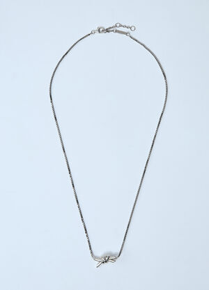 Bottega Veneta Knot Necklace Silver bov0259057
