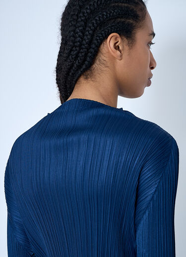 Pleats Please Issey Miyake Pleated Top Blue plp0260010