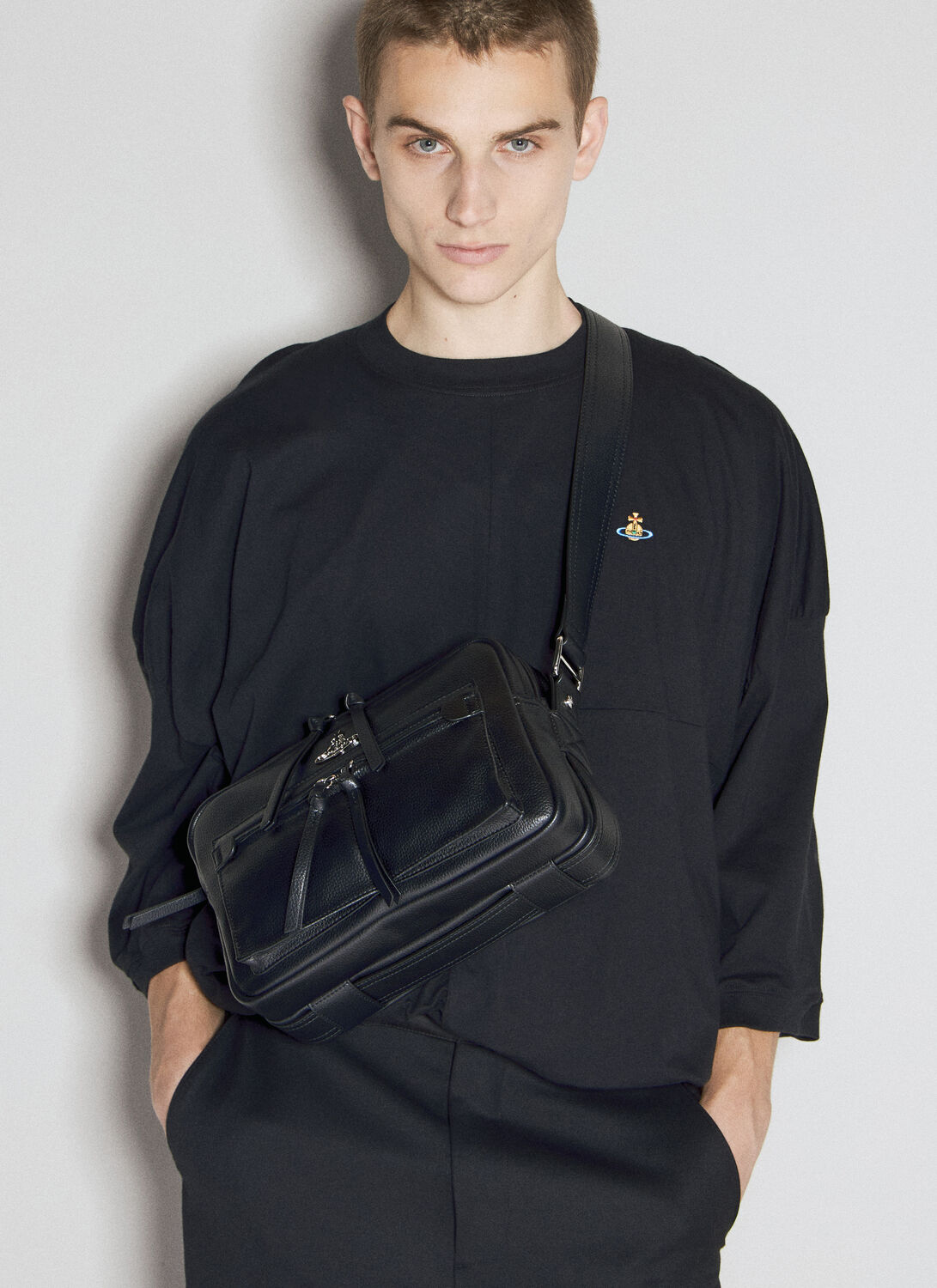 Shop Vivienne Westwood Jerry Satchel Bag In Black