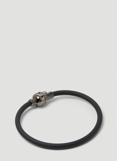 Alexander McQueen Rubber Cord Skull Bracelet Black amq0150042