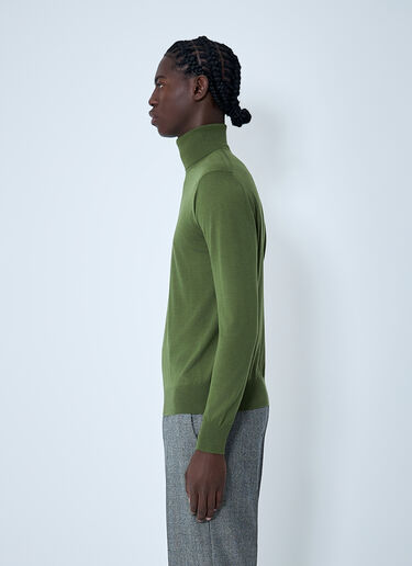 Fine Knit Turtleneck Sweater Saint Laurent Fine Knit Turtleneck Sweater Olive sla0162028
