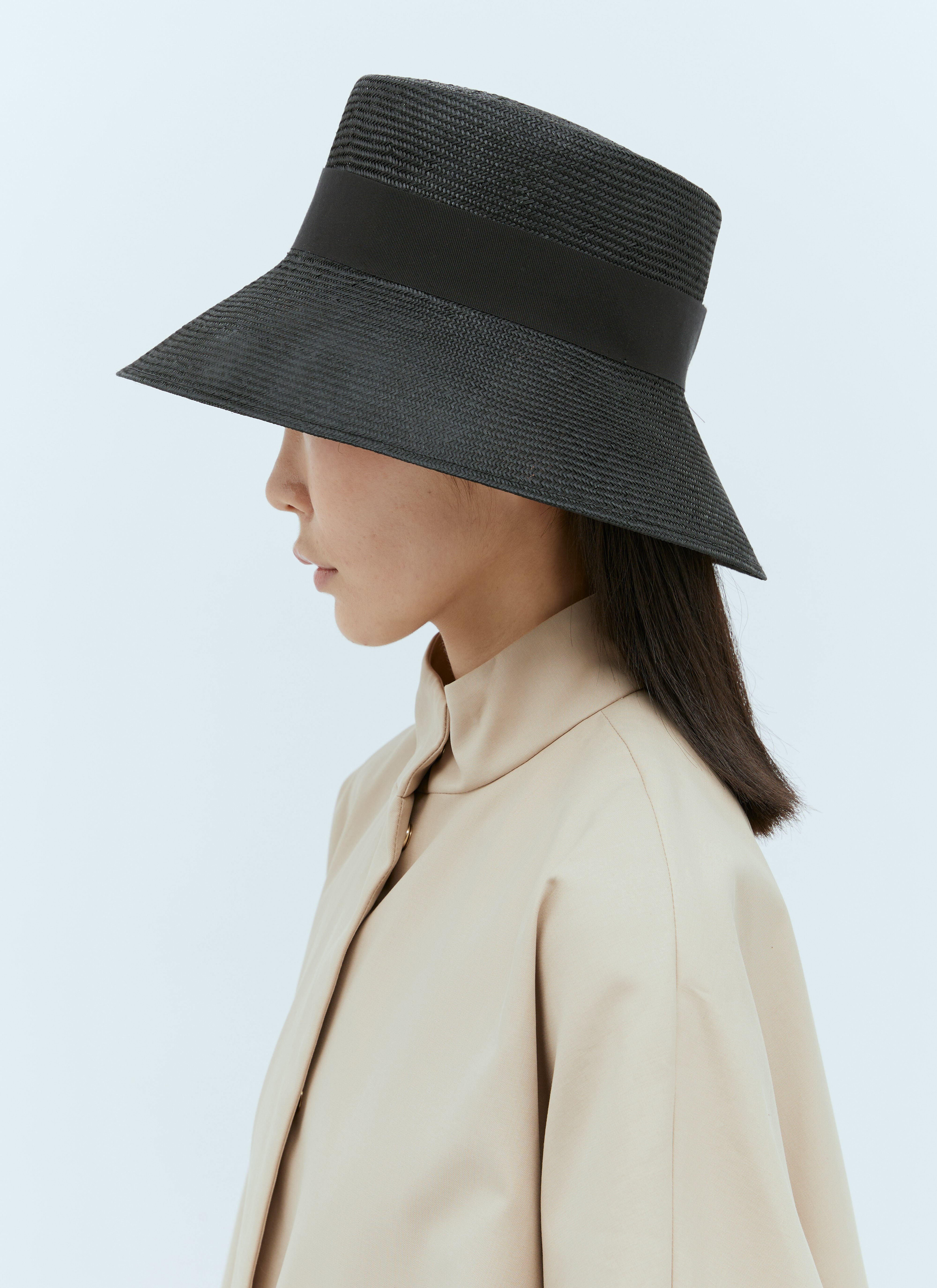 Chloé Woven Bucket Hat Black cls0255001