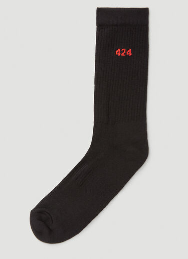424 Logo Intarsia Socks Black ftf0150015