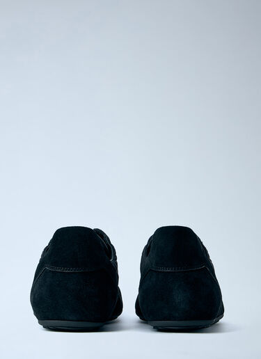 Rick Owens Minimal Suede-Trimmed Sneakers Black ric0163040