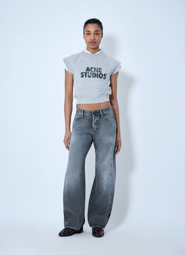 Acne Studios Sleeveless Logo Sweatshirt Grey acn0264038