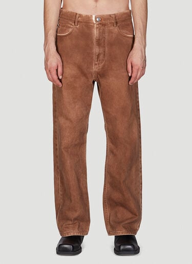 Marni Cut Hem Jeans Brown mni0150019