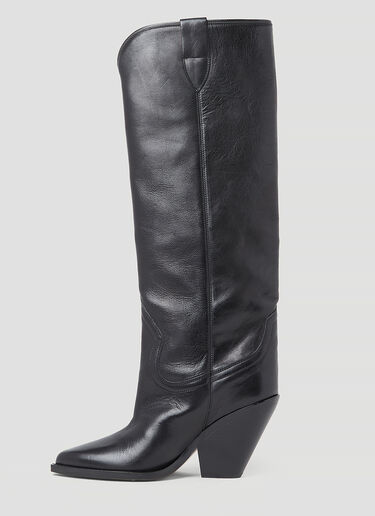 Isabel Marant Lomero Leather Boots Black ibm0253028