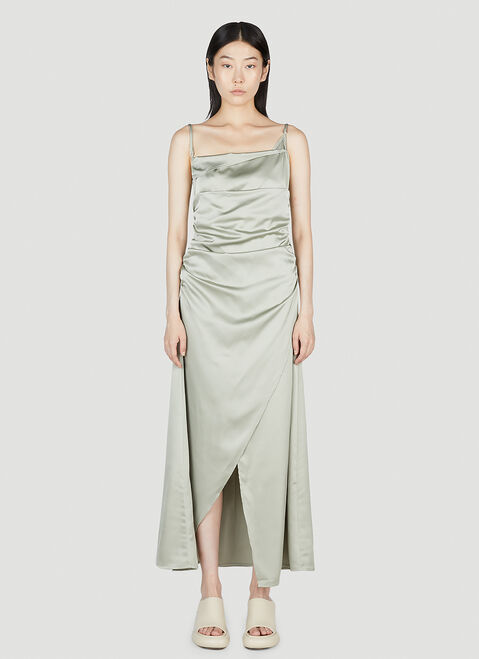 Han Kjøbenhavn Asymmetric Slip Dress 그린 han0253005