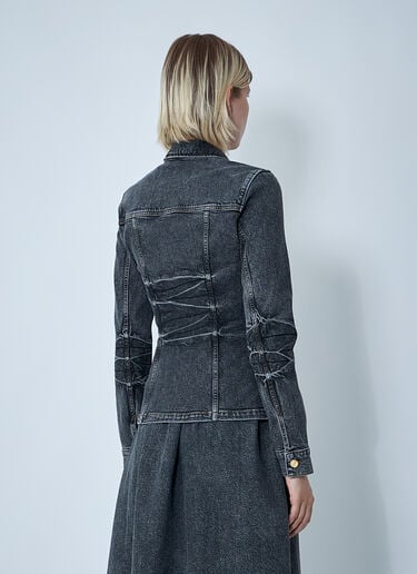 GANNI Stretch Denim Jacket Black gan0260016
