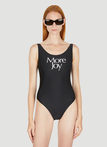 More Joy Logo Print Swimsuit Black mjy0249001