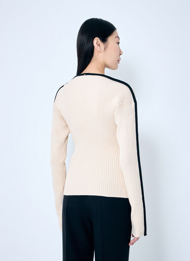 Sportmax Stretch Fitted Sweater Cream spx0259008
