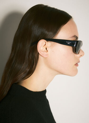 Balenciaga Square-Oval Sunglasses Black bcs0357009