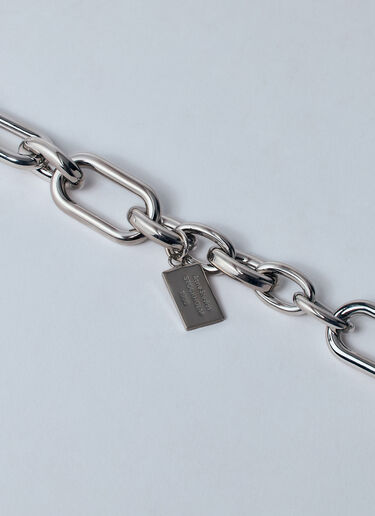 Acne Studios Padlock Chain Necklace Silver acn0260017