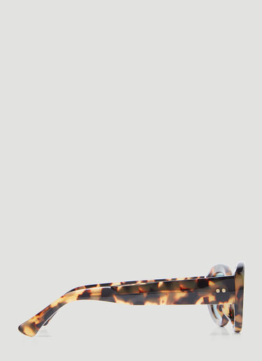 타원형 선글라스 Dries Van Noten 타원형 선글라스 브라운 vns0353002