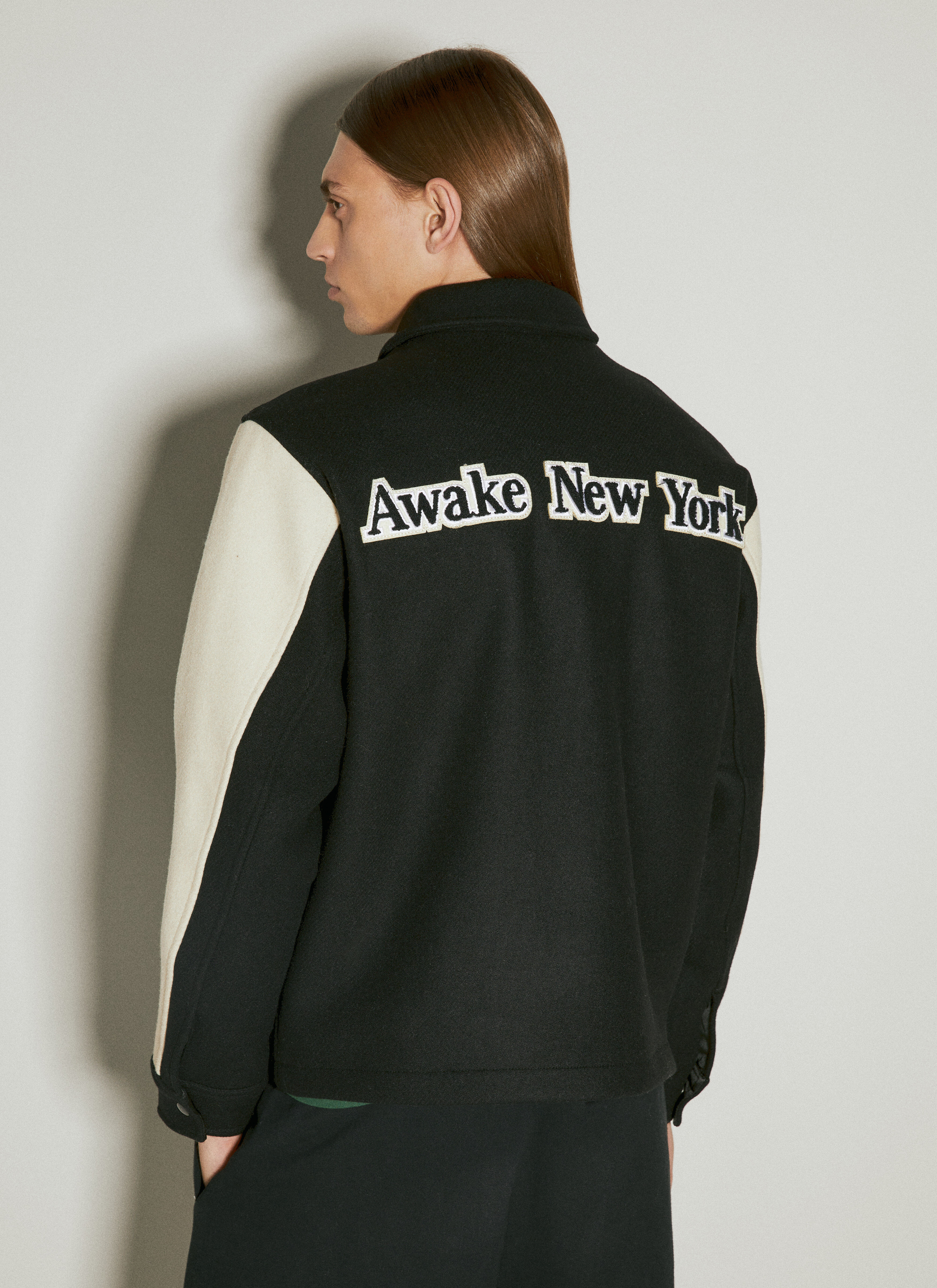 Awake NY Crown Varsity Jacket Green awk0154006