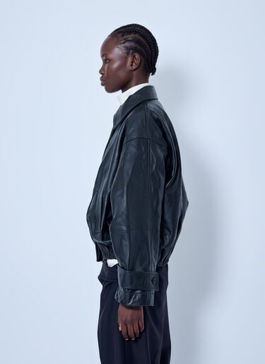 LN-CC® - RÓHE: Leather Blouson Jacket - Black RÓHE Leather Blouson Jacket Black roe0266016