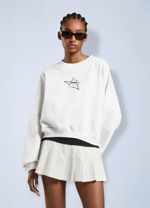 Palm Angels Icon Palm Loose Crop Crew Black pma0266058