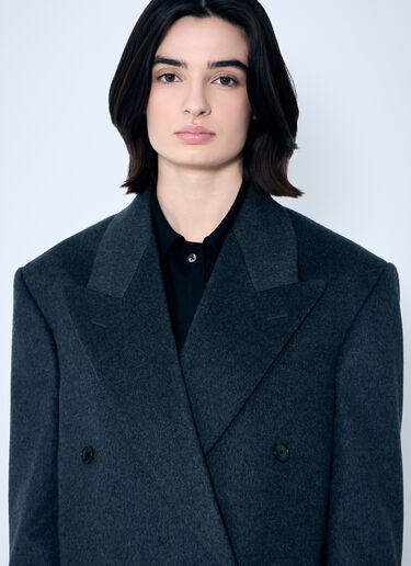The Row Harris Cashmere Coat Grey row0259004