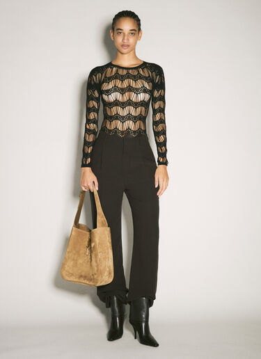 Saint Laurent Ricky 皮靴 棕色 sla0257040