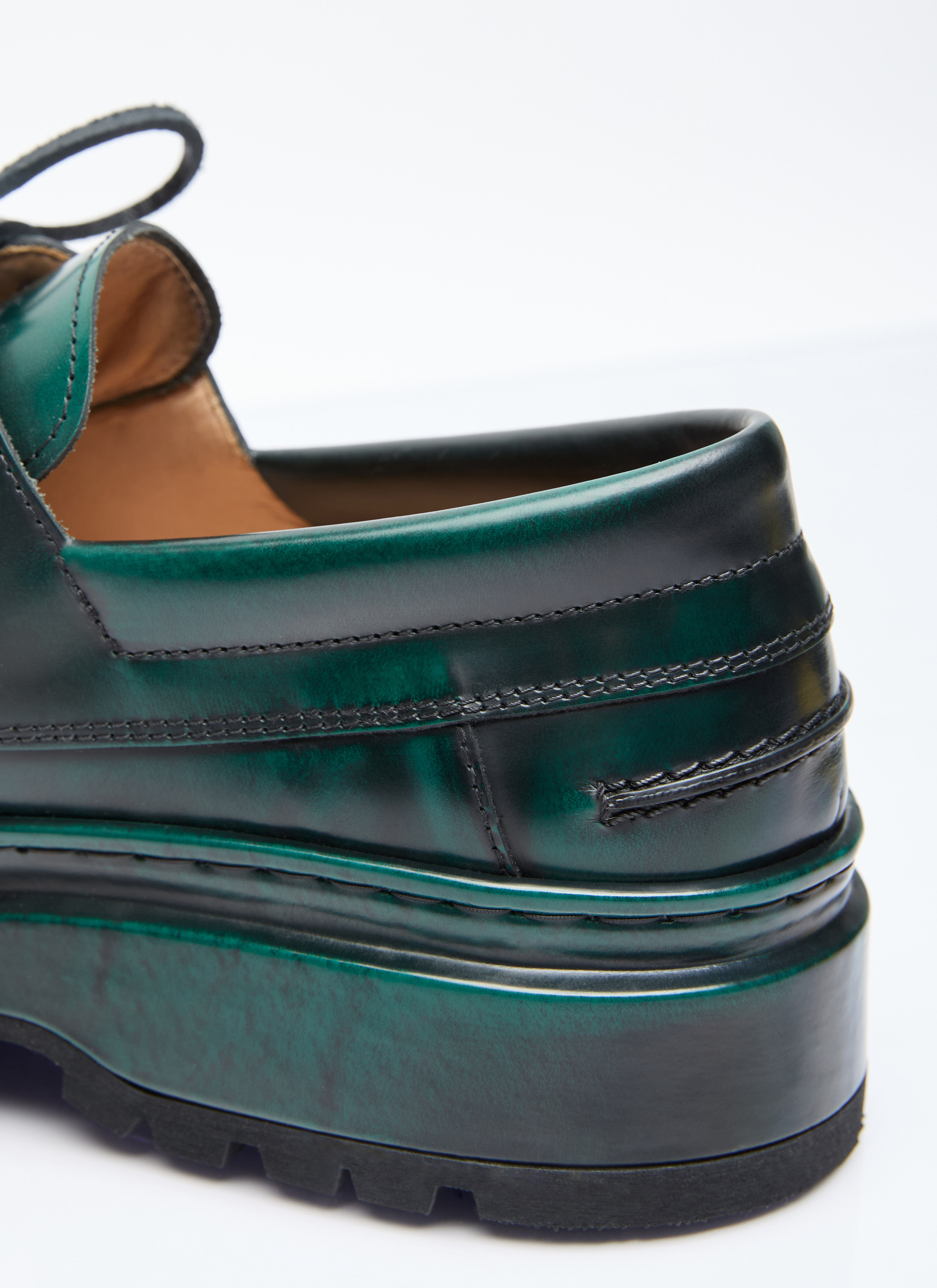 Jacquemus Men's' Les Bateau Pavane Lace-Up Shoes in Green | LN-CC®